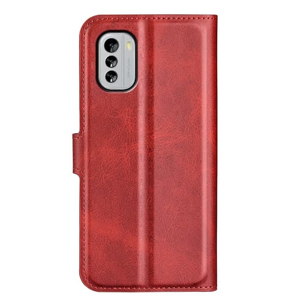 Læretui med Lommebok til Nokia G60 - Rød Red