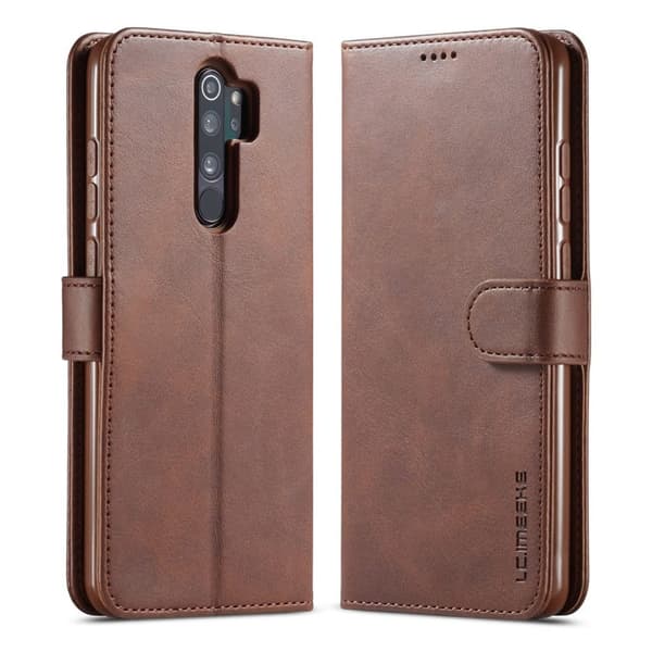 LC.Imeeke läder Xiaomi Redmi 9 fodral - Brun Brun