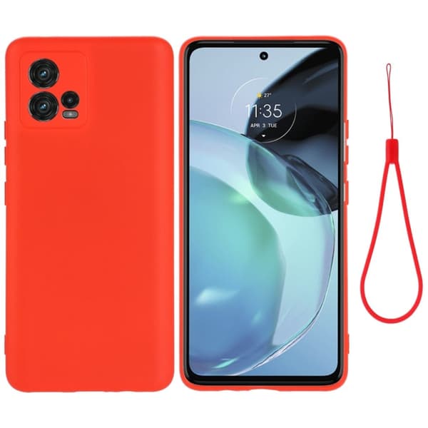 Matte Liquid silikone cover til Motorola Moto G72 - Rød Red