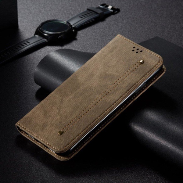 Jeans Xiaomi Mi 11 Ultra flip case - Khaki Brown