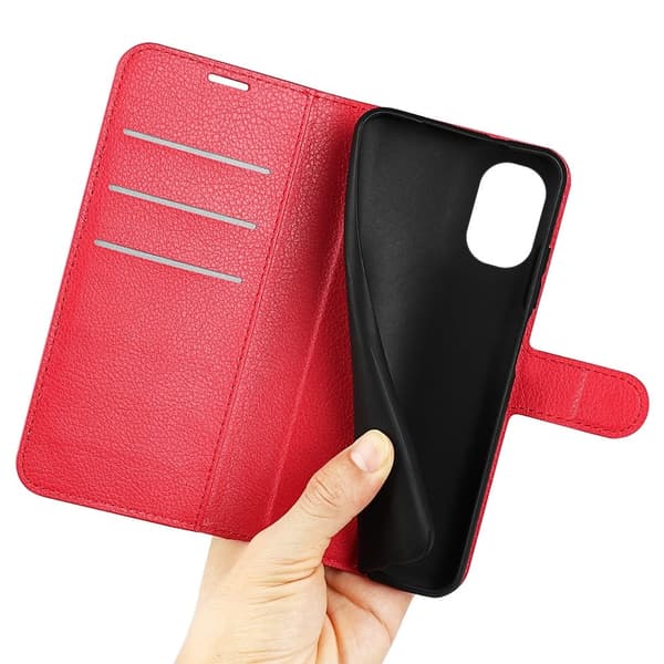 Classic Motorola Moto E30 / E40 Läppäkotelo - Punainen Red