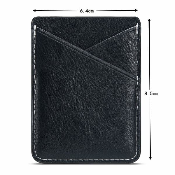 MUXMA Universal kortholder i skinn - Svart Black