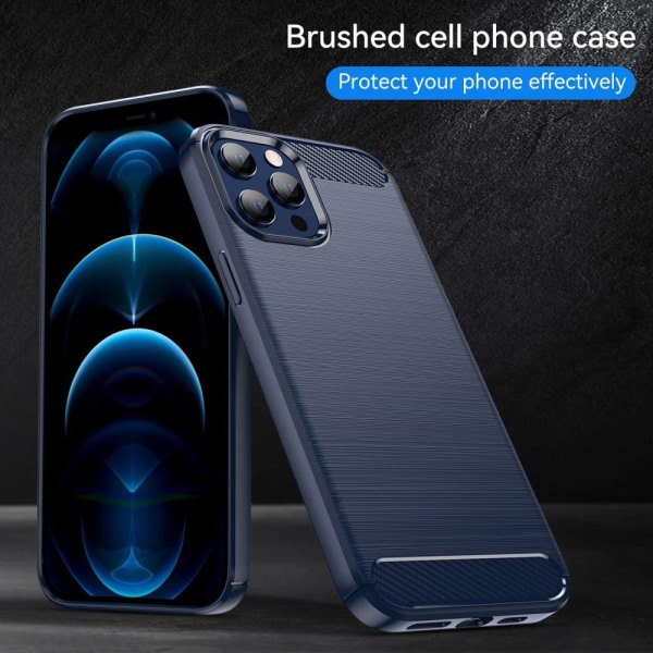 Carbon Flex Suojakotelo iPhone 12 Pro Max - Sininen Blue