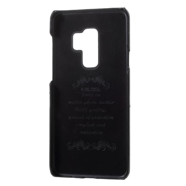 Samsung Galaxy S9 Plus Deksel laget av plastikk og kunstlær - Svart Black