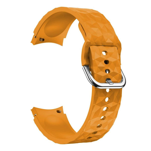 Samsung Galaxy Watch 5 / 5 Pro / 4 klockarmband i silikon i rombstil - Gul Gul