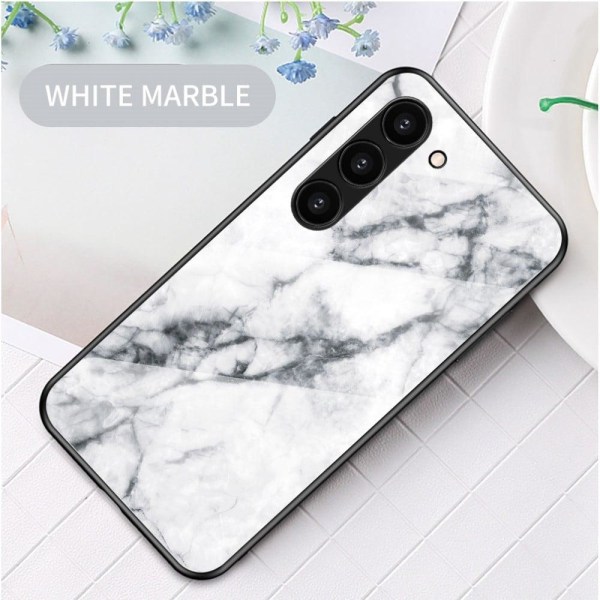Fantasy Marble Samsung Galaxy S23 Plus Cover - Hvid Marmor White