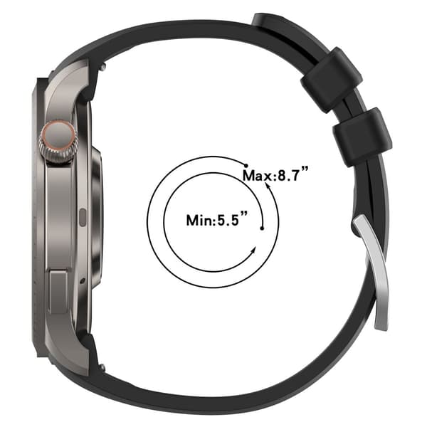 Huami Amazfit Balance (A2286) urrem i silikone - Mørkegrå Silver grey