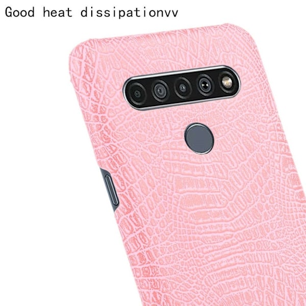 Croco Cover - LG K61 - Lyserød Pink