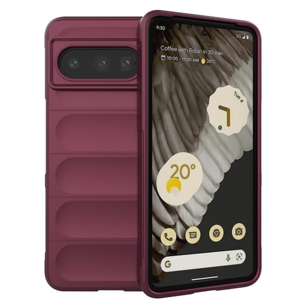 Deksel med mykt grep for Google Pixel 8 Pro - Vinrød Red