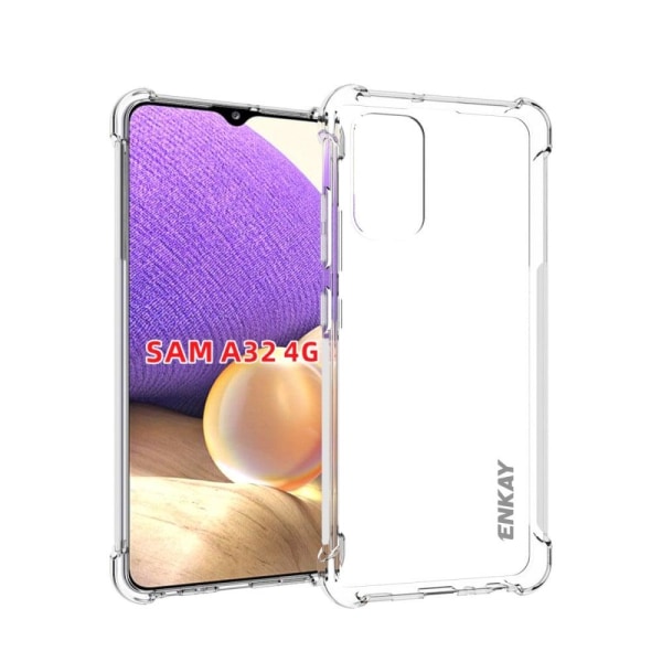 ENKAY klart faldsikkert etui til Samsung Galaxy A32 Transparent