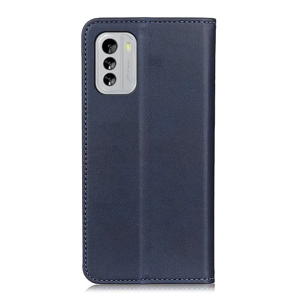 Flip Etui med Pung i Ægte Læder til Nokia G60 - Blå Blue