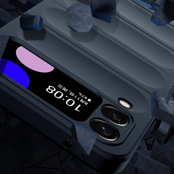 Blødt grebsformet cover til Samsung Galaxy Z Flip4 - Sort Black