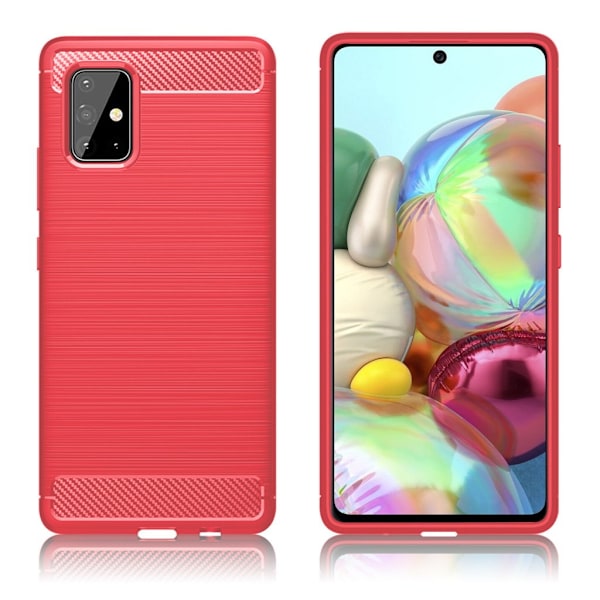 Carbon Flex kuoret - Samsung Galaxy A71 5G - Punainen Red