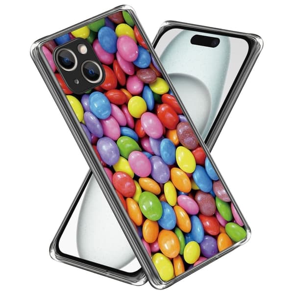 Deco iPhone 15 skal - Regnbågsgodis multifärg