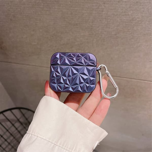 AirPods 3 diamantformet etui med spenne - Lilla Purple
