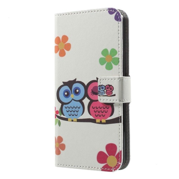 LG K4 2017 Owl stil PU læder flip taske - Owl Lovers White