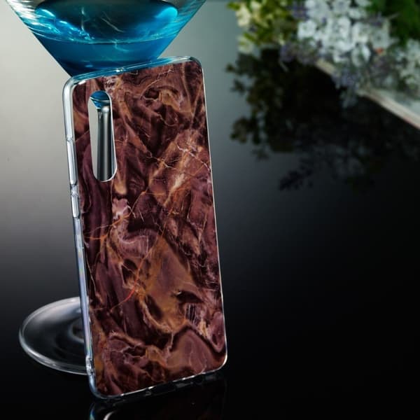 Huawei P30 marmor mønster etui - Model K Brown