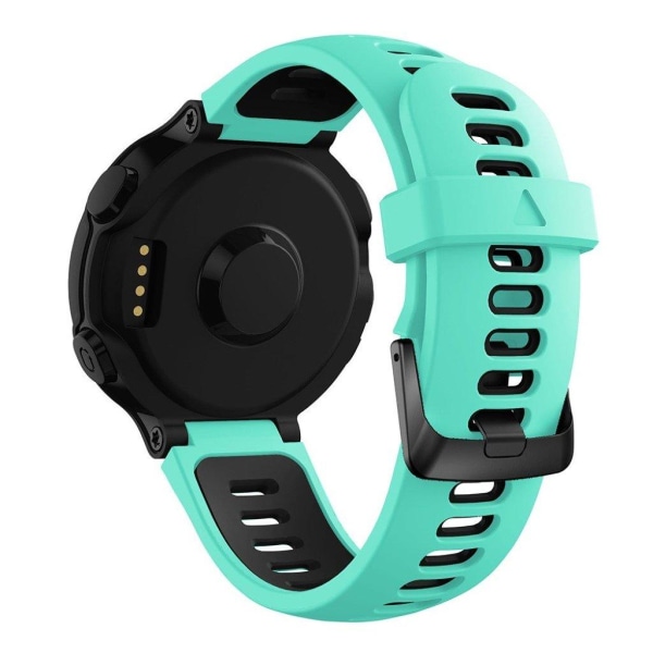 Garmin Forerunner 735XT / 220 / 230 / 235 / 620 / 630 cool silikone Urrem - Cyan / Sort Blue