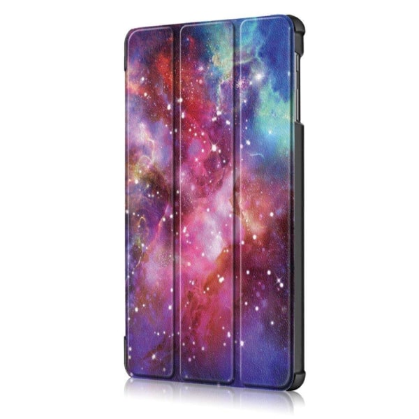 Samsung Galaxy Tab A 10.1 (2019) tredobbelt mønstret lædercover tredobbelt - galakse Multicolor