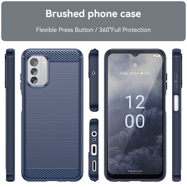 Carbon Flex Nokia G60 skal - Blå Blå