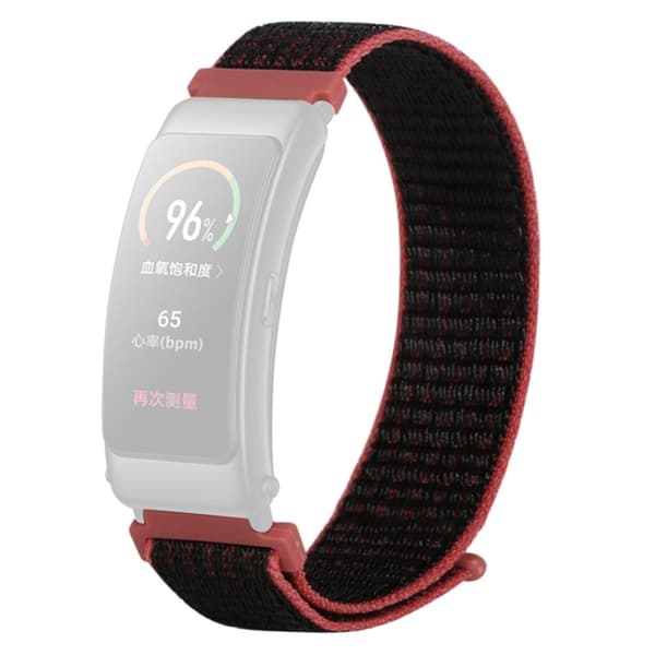 Huawei Band 6 / 3 nylonklokkerem - Rød / Svart Red