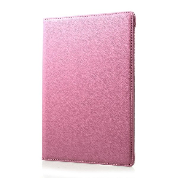 Huawei MediaPad M5 Lite 360 graders litchi läderfodral - Rosa Rosa