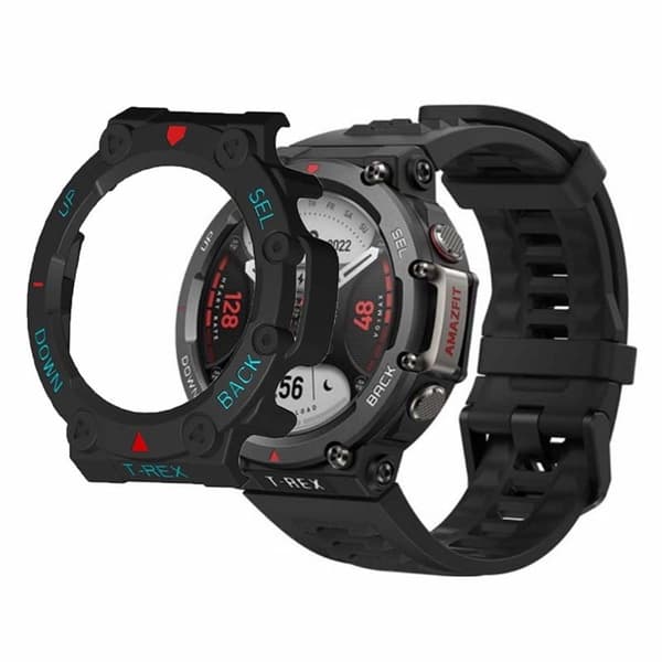Huami Amazfit T-Rex 2 Watch Case Cover Quick Release Hard Watch Protective Case - Svart / Röd / Blå Blå