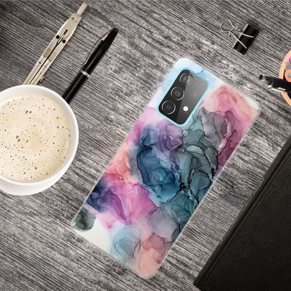 Marble Samsung Galaxy A32 5G Etui - Osmose Of Rose og Green Multicolor