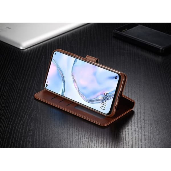 LC.IMEEKE Huawei P40 Lite / Nova 6 SE Flip Etui - Kaffe Brown
