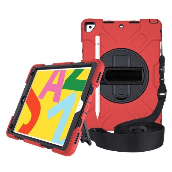 iPad 10.2 (2019) 360 degree durable dual color silicone case - R Red