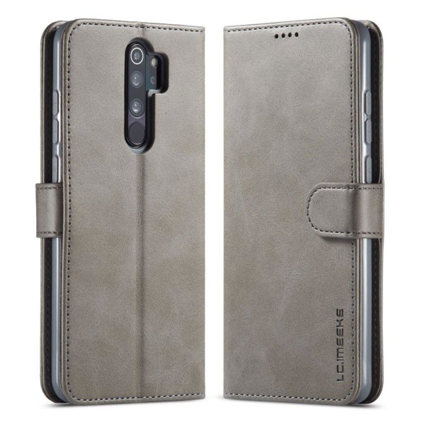 LC.IMEEKE Xiaomi Redmi 9 Flip Case - Grå Silver grey