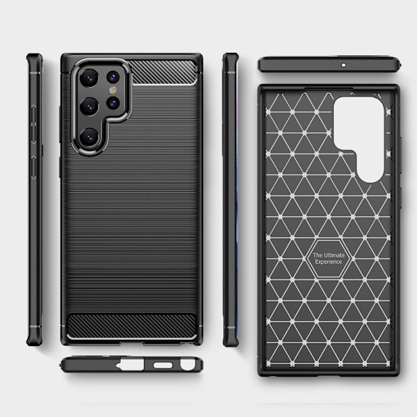 Carbon Flex Samsung Galaxy S22 Ultra skal - Blå Blå
