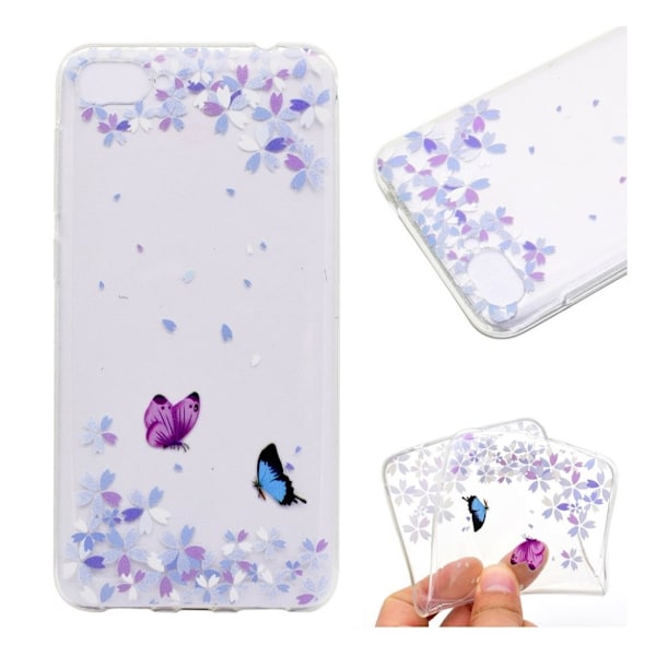 Asus Zenfone 4 Max 5.2 (ZC520KL) mønstret blød TPU etui - to sommerfugle Multicolor
