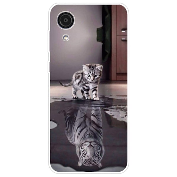 Deco Samsung Galaxy A03 Core Etui - Cat's Reflection Silver grey