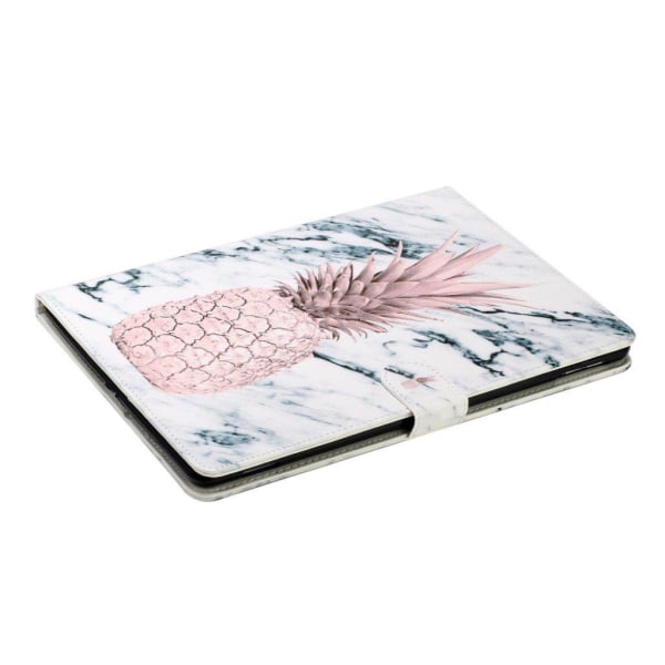 mønster læder etui til iPad 10.2 (2019) / Air (2019) - ananas Silver grey