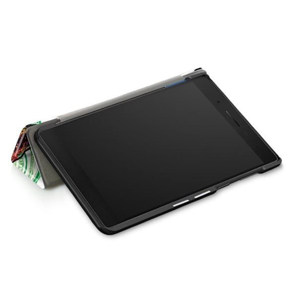 Lenovo Tab 7 Essential uniikki nahkakotelo - Värikäs puu Multicolor