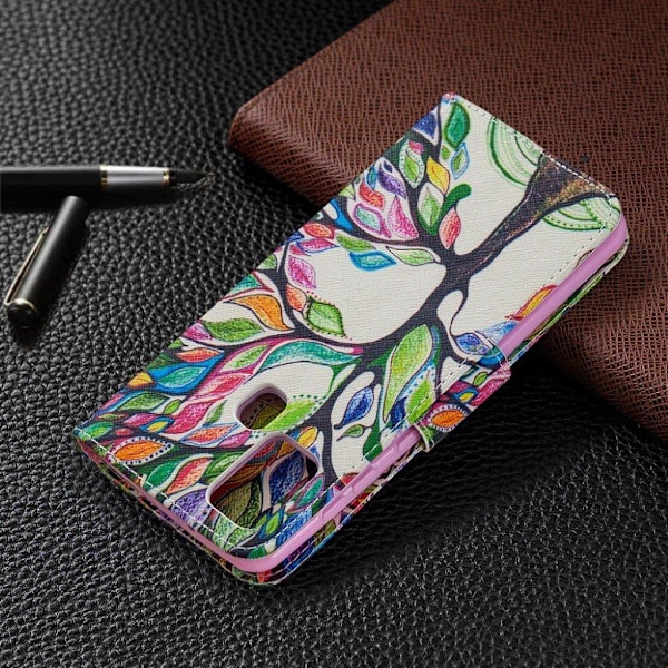Wonderland Samsung Galaxy A21s flip kuoret - Värillinen Puu Multicolor