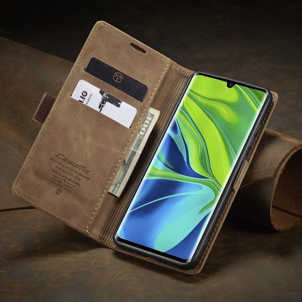 CaseMe Xiaomi Mi CC9 Pro / Mi Note 10 Pro / Note 10  Vintage Fodral - Ljusbrun Beige