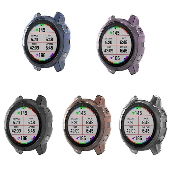 Garmin Fenix 6S / 6S Pro transparent skydd - Blå Blå