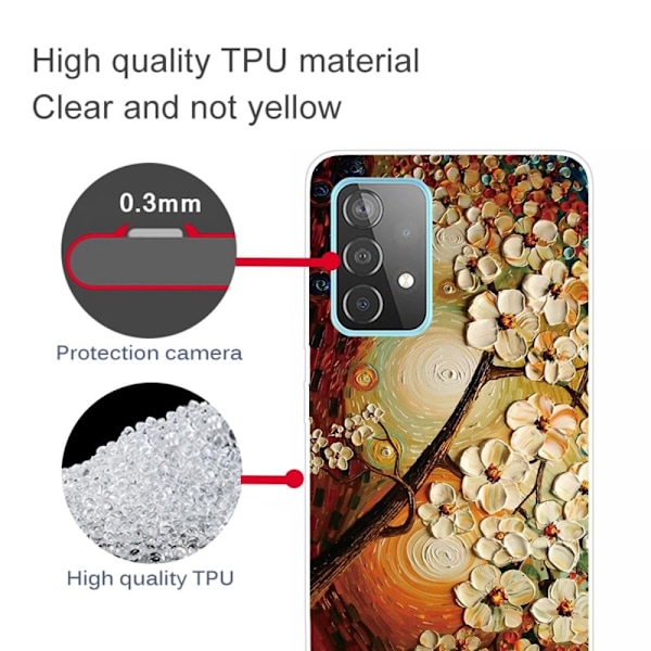 Deco Samsung Galaxy A23 deksel - Liten Blomst Brown
