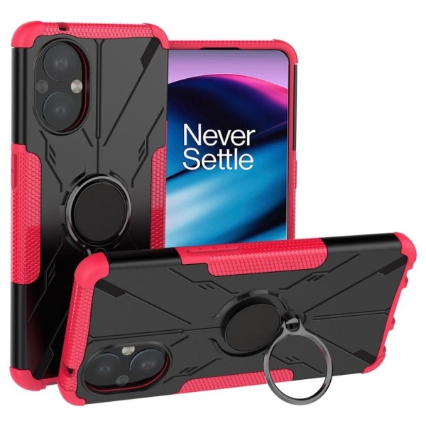 Kickstand-skydd med magnetiskt ark för OnePlus Nord N20 5G - Ros Rosa