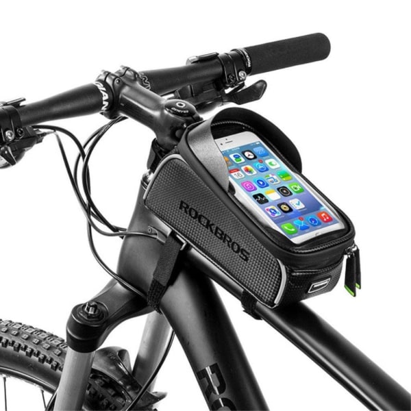 ROCKBROS MTB waterproof bicycle bike top frame bag for 6-inch Sm Black