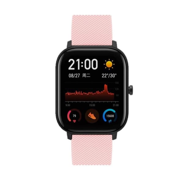 Amazfit GTS twill silikoni ranneke - Pinkki Pink