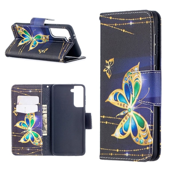 Wonderland Samsung Galaxy S21 flip etui - sommerfugl Multicolor