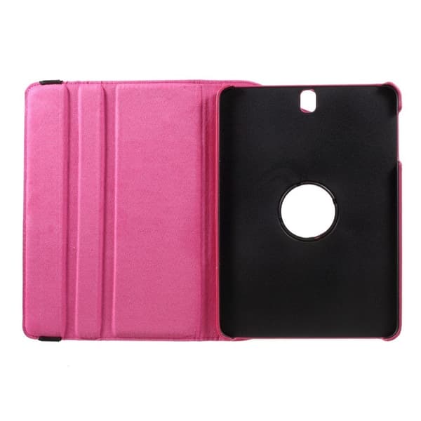 Samsung Galaxy Tab S3 Litchi Tekstur Roterende PU Lær Etui - Rose Pink