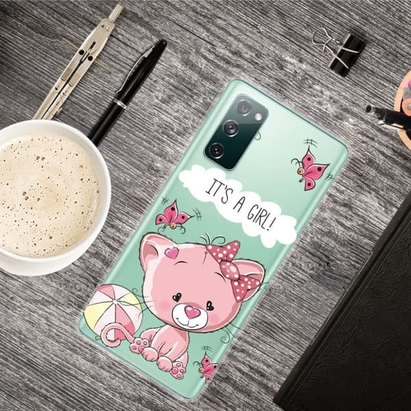 Deco Samsung Galaxy S20 FE 5G / Samsung Galaxy S20 FE skal - Tecknat Djur Rosa