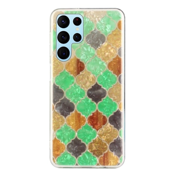 Deco Samsung Galaxy S22 Ultra skal - Grön Skarvning Grön