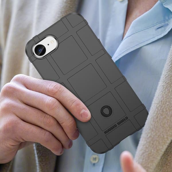 Rugged Shield iPhone 16 deksel - Svart Black