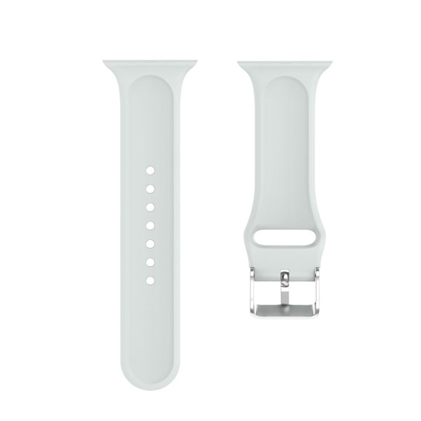 Apple Watch Series 5 44mm 3D strassi silikoninen kellonauha - Harmaa Silver grey