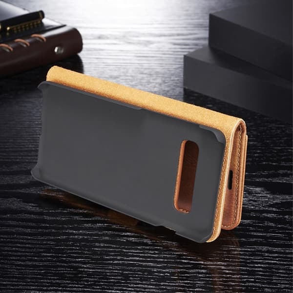 Dg.Ming Samsung Galaxy s10 2-I-1 Splittet Skinnetui - Brun Brown